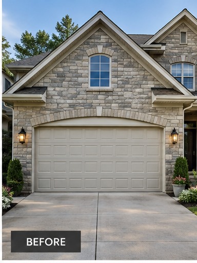 Garage before dark door upgrade