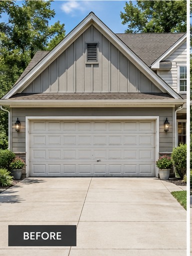 Garage before carriage style upgrade